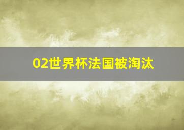 02世界杯法国被淘汰