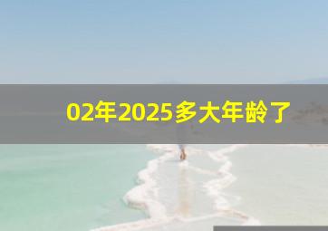 02年2025多大年龄了