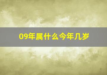 09年属什么今年几岁