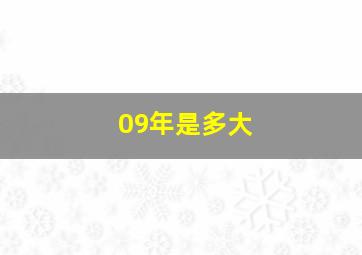 09年是多大