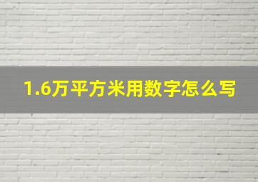 1.6万平方米用数字怎么写