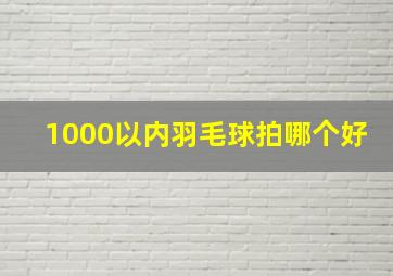 1000以内羽毛球拍哪个好