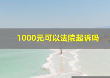 1000元可以法院起诉吗