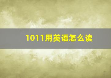 1011用英语怎么读