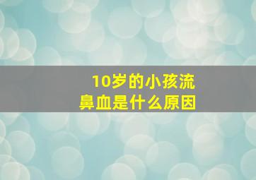 10岁的小孩流鼻血是什么原因