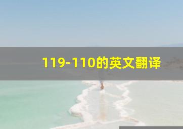 119-110的英文翻译