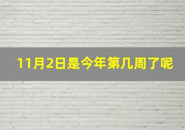 11月2日是今年第几周了呢