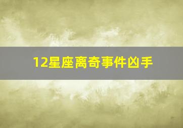 12星座离奇事件凶手