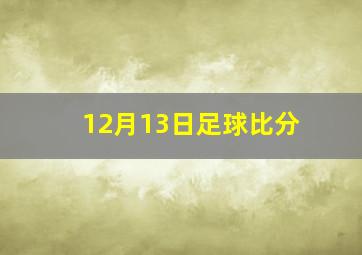 12月13日足球比分