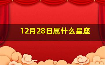 12月28日属什么星座