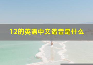 12的英语中文谐音是什么