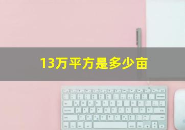 13万平方是多少亩