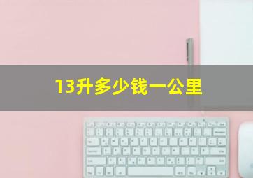 13升多少钱一公里