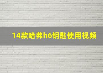 14款哈弗h6钥匙使用视频