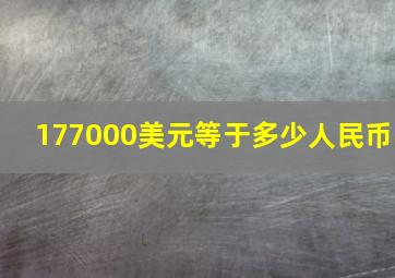 177000美元等于多少人民币