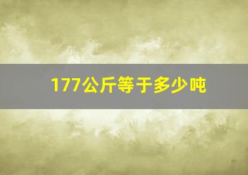 177公斤等于多少吨