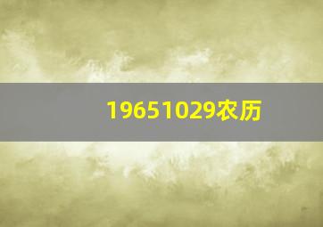 19651029农历