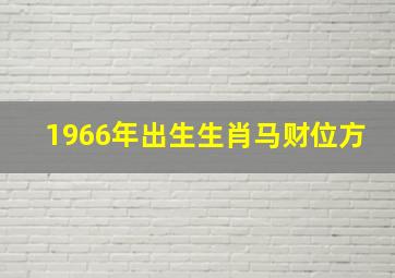 1966年出生生肖马财位方