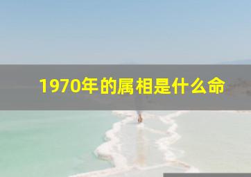 1970年的属相是什么命