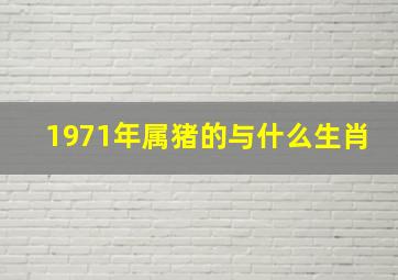 1971年属猪的与什么生肖