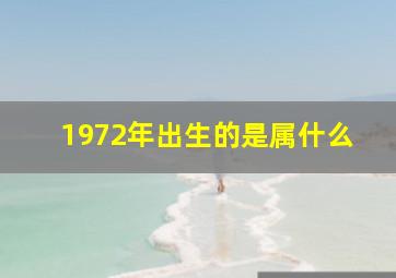 1972年出生的是属什么