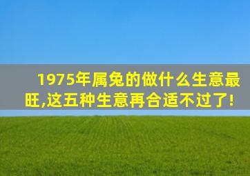 1975年属兔的做什么生意最旺,这五种生意再合适不过了!