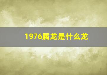 1976属龙是什么龙