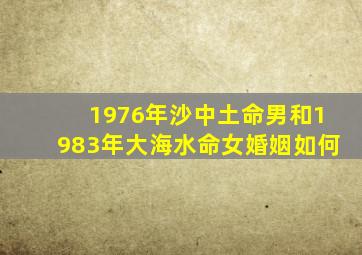 1976年沙中土命男和1983年大海水命女婚姻如何