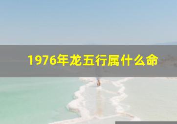 1976年龙五行属什么命