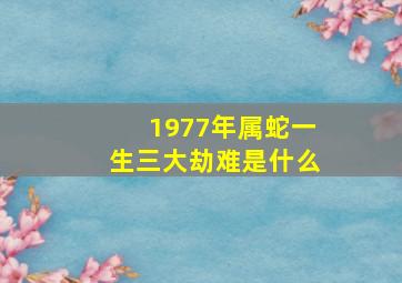 1977年属蛇一生三大劫难是什么