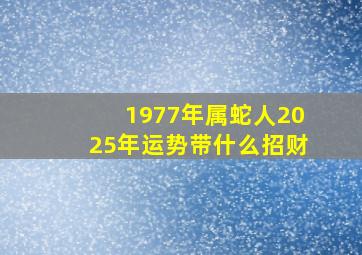 1977年属蛇人2025年运势带什么招财