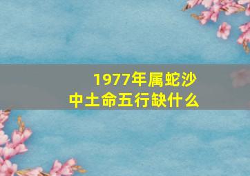 1977年属蛇沙中土命五行缺什么