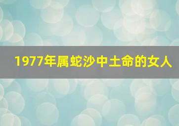 1977年属蛇沙中土命的女人