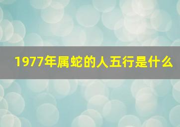 1977年属蛇的人五行是什么