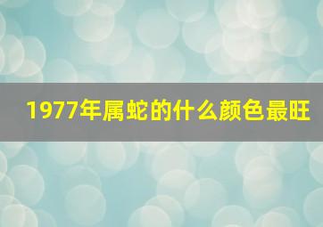 1977年属蛇的什么颜色最旺