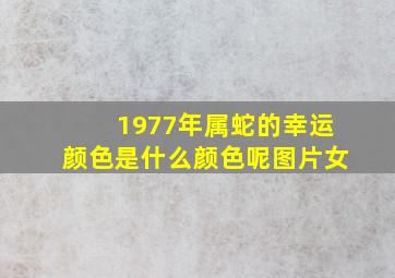 1977年属蛇的幸运颜色是什么颜色呢图片女