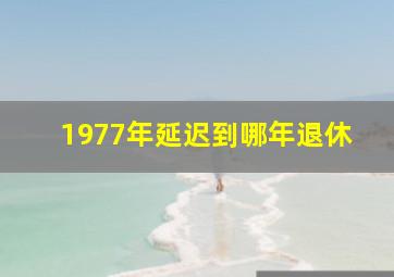 1977年延迟到哪年退休