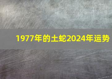 1977年的土蛇2024年运势