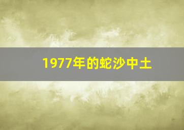 1977年的蛇沙中土