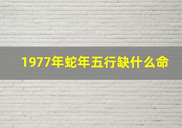 1977年蛇年五行缺什么命