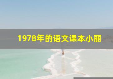 1978年的语文课本小丽