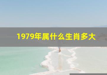 1979年属什么生肖多大