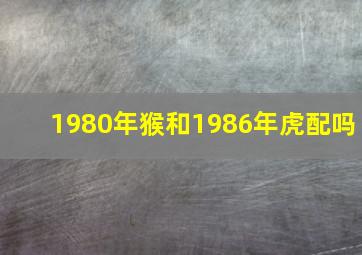 1980年猴和1986年虎配吗