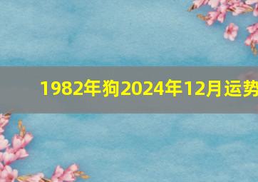 1982年狗2024年12月运势