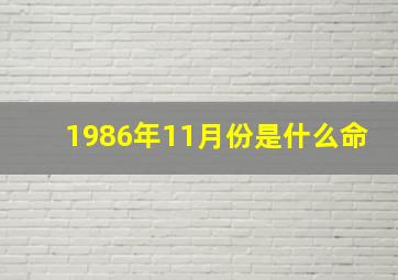 1986年11月份是什么命