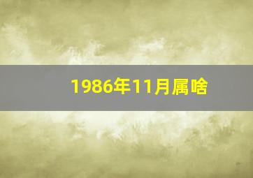 1986年11月属啥