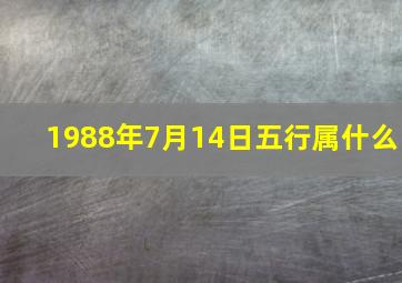 1988年7月14日五行属什么