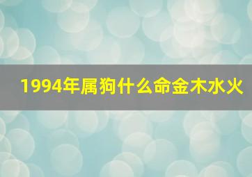 1994年属狗什么命金木水火