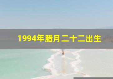 1994年腊月二十二出生