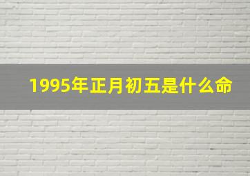 1995年正月初五是什么命